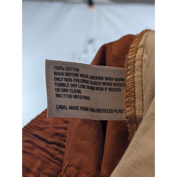 Chino Shorts Cat & Jack Brown XS Casual Adjustable Waist Drawstring Pocket Short - Picture 6 of 8